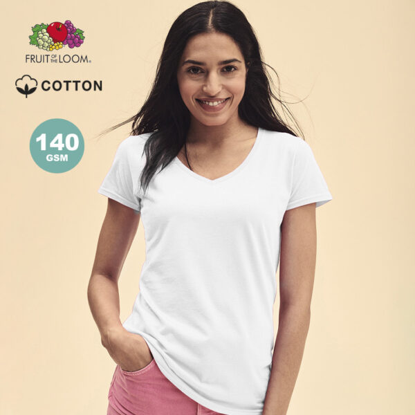 T-Shirt Mulher Branca V-Neck ICONIC