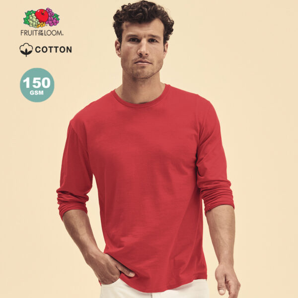 T-Shirt de Manga Comprida Adulto Côr FRUIT OF THE LOOM